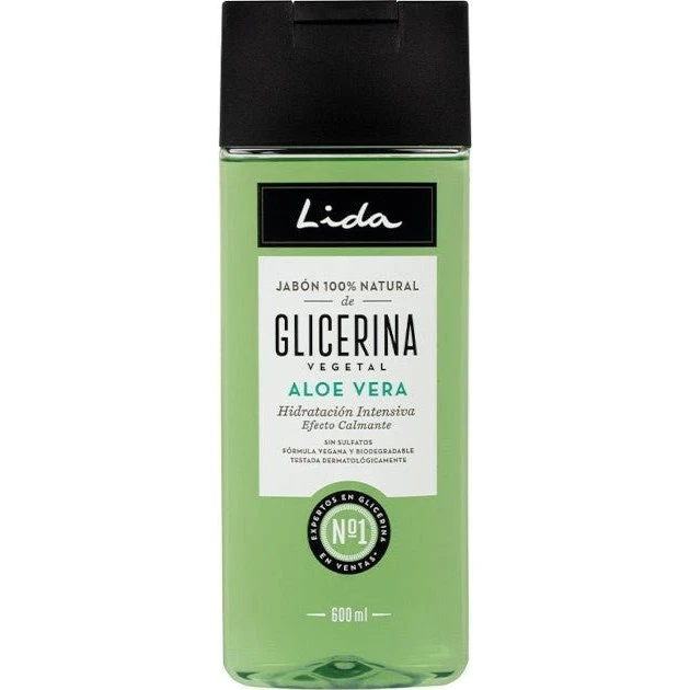 Lida Jabón 100% Natural de Aloe Vera y Glicerina 600ml
