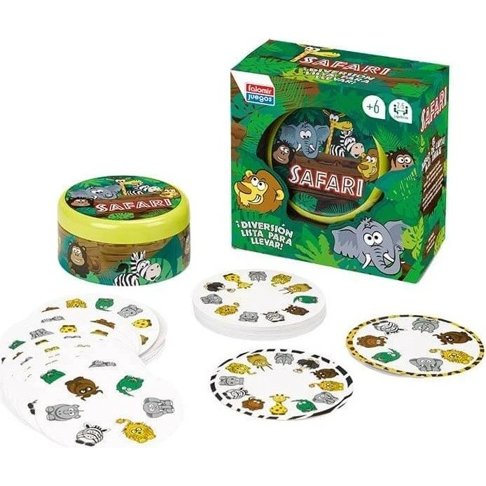 Safari de Falomir Juegos - Juego de cartas de observación para toda la familia