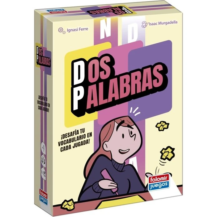 Dos Palabras - Juego de Cartas de Agilidad Mental de Falomir Juegos