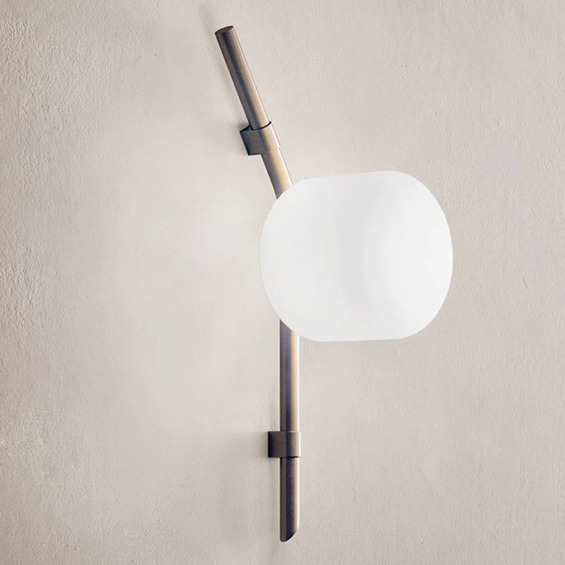 KDLN Lámpara de Pared y Techo Floed Bronze con Vidrio Opalino