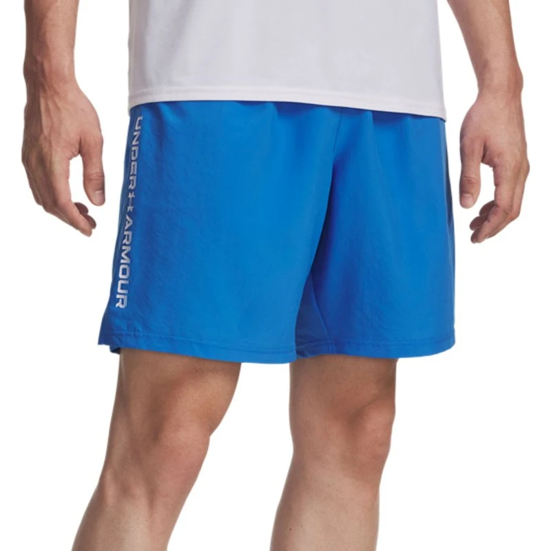 Under Armour Woven Split 9in Shorts Azul Atlantis/Blanco