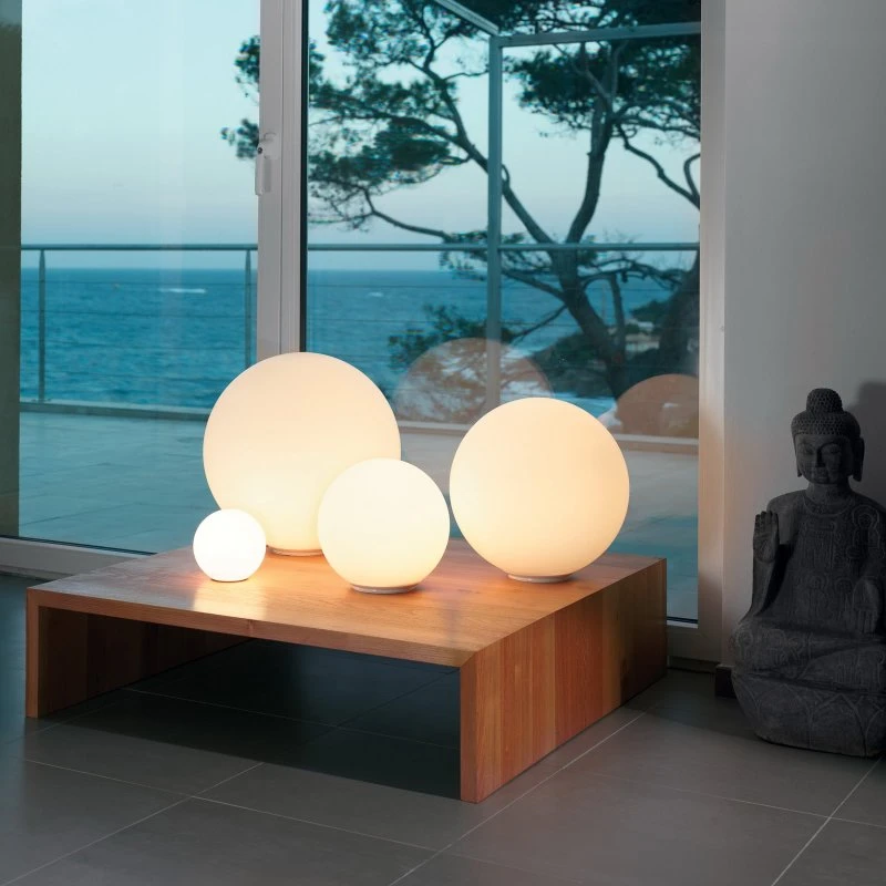 Artemide Dioscuri 42 T Lámpara de Sobremesa Esférica de Vidrio