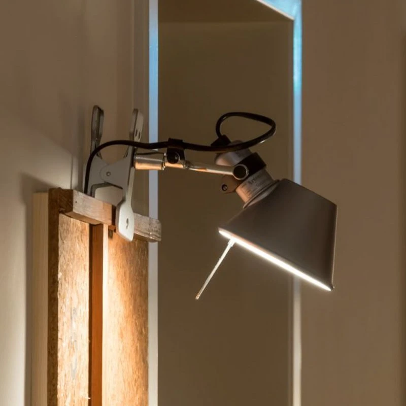 Artemide Tolomeo Micro Pinza Aplique de Pared de Aluminio