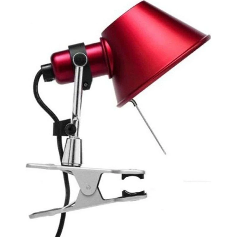 Artemide Tolomeo Micro Pinza Aplique de Pared Rojo