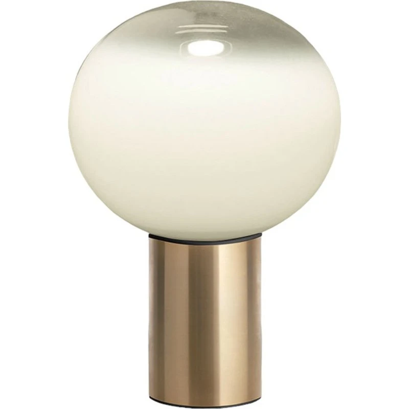 Artemide Laguna 16 Lámpara de Sobremesa Gold con Pantalla de Vidrio