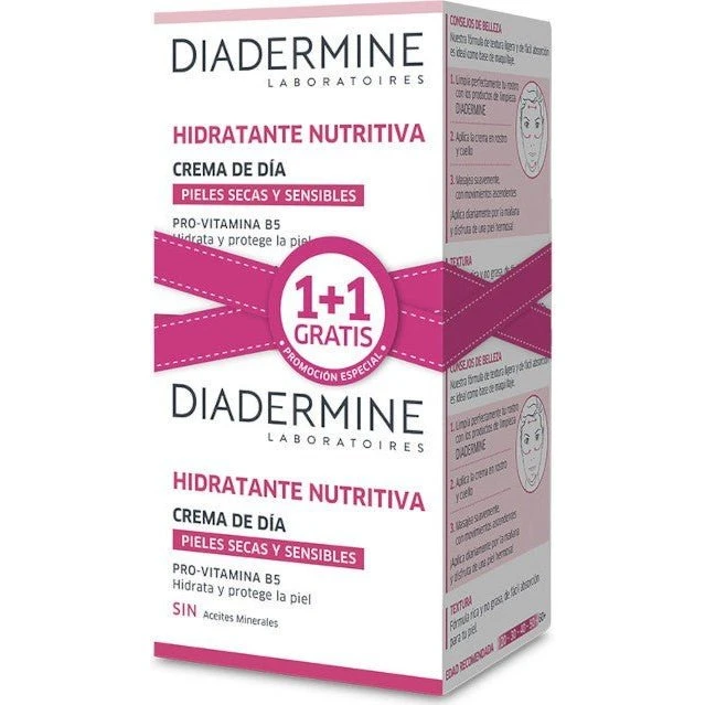 Diadermine Hidratante Matificante para Piel Seca y Sensible 2x50ml