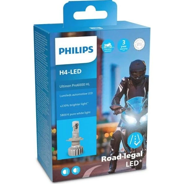 Philips Ultinon Pro6000 H4 LED Homologado 5800K