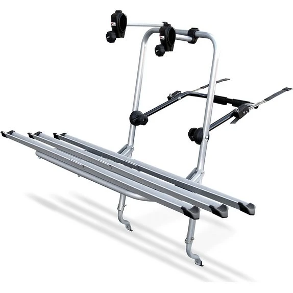 LOGIC Portabicicletas Trasero 3 Bicicletas Acero Plateado