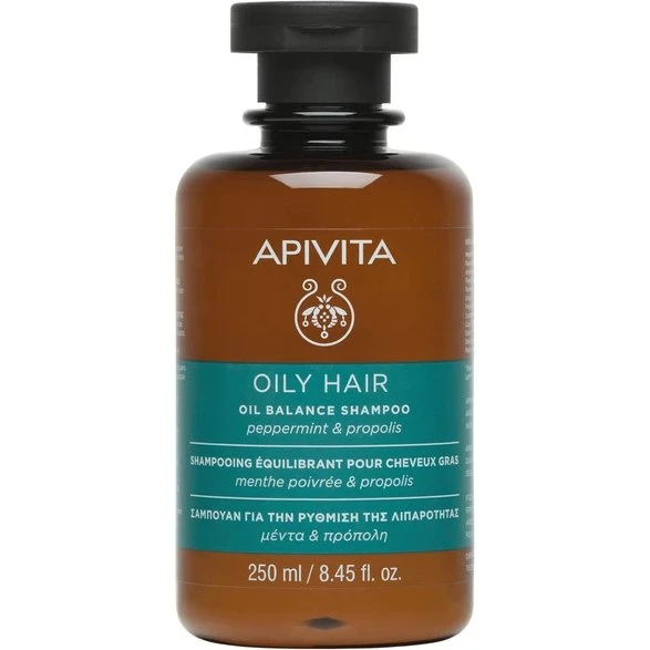 Apivita Champú Equilibrante Cabello Graso Menta y Propóleo 250ml