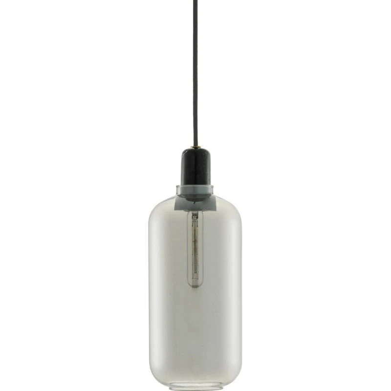 Normann Copenhagen Lámpara Colgante Amp L Ahumado/Negro