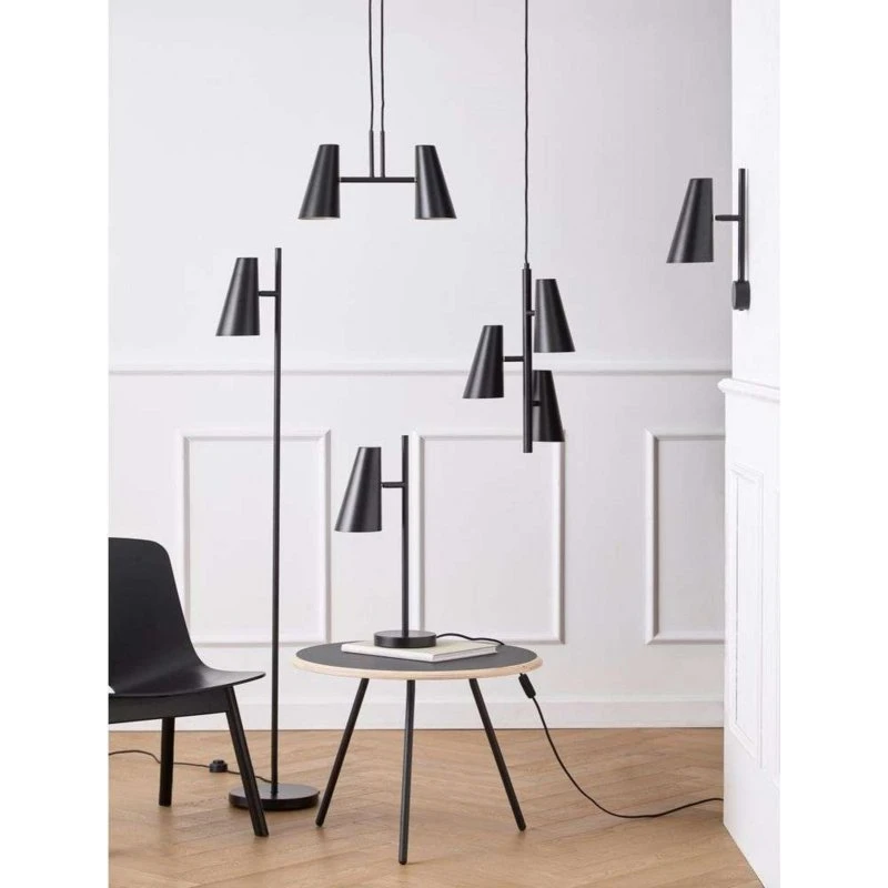 Woud Cono Aplique de Pared Negro - Lámpara de Metal