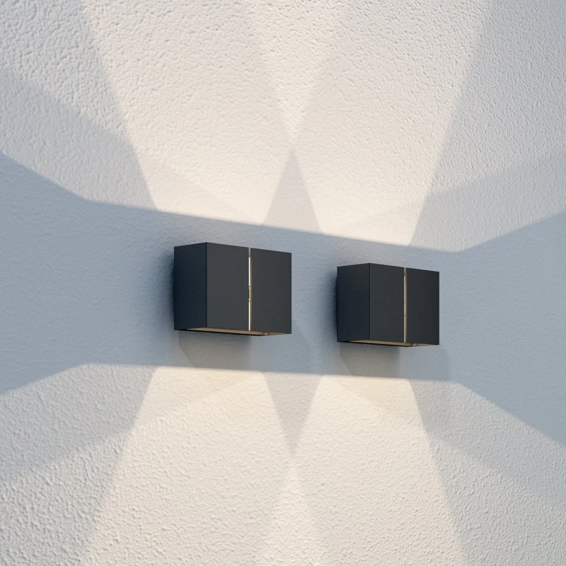 Loom Design Ask Aplique de Pared Exterior Negro - Diseño Moderno