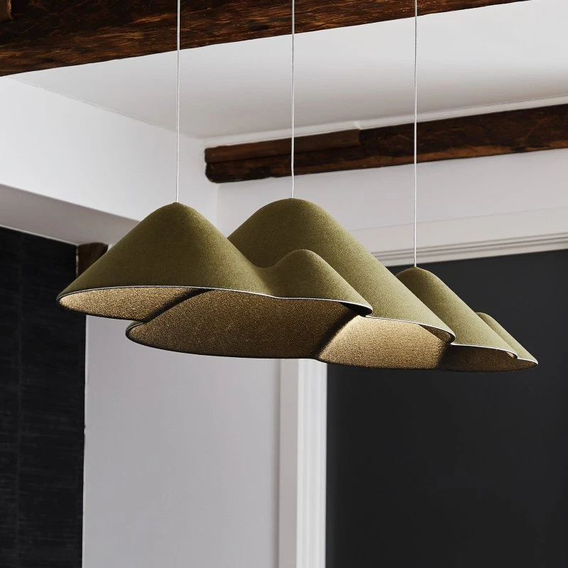 Lámpara Colgante LOOM DESIGN Panorama Verde/Negro 106 cm