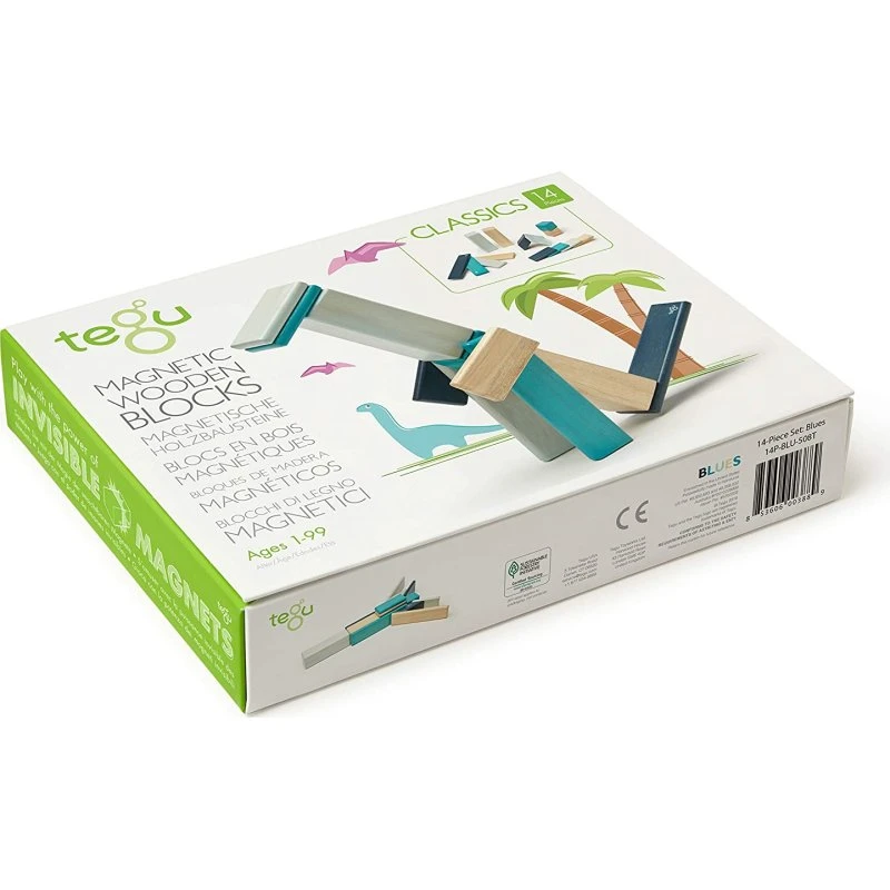 Tegu Juego de 14 Piezas Azul