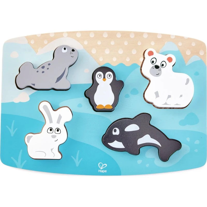 HAPE Puzzle Táctil de Animales Polares