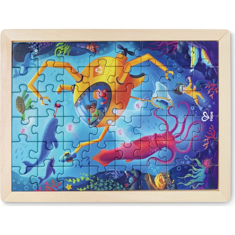 Hape Puzzle Reversible Rescate del Océano 48pzas