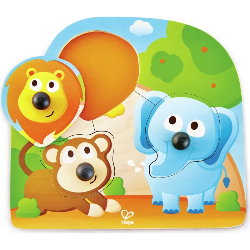 Hape Puzle de Animales de la Jungla 4 Piezas