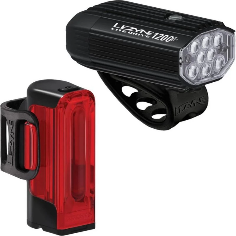 Lezyne Lite Drive 1200+ + Strip Drive Pro 400+