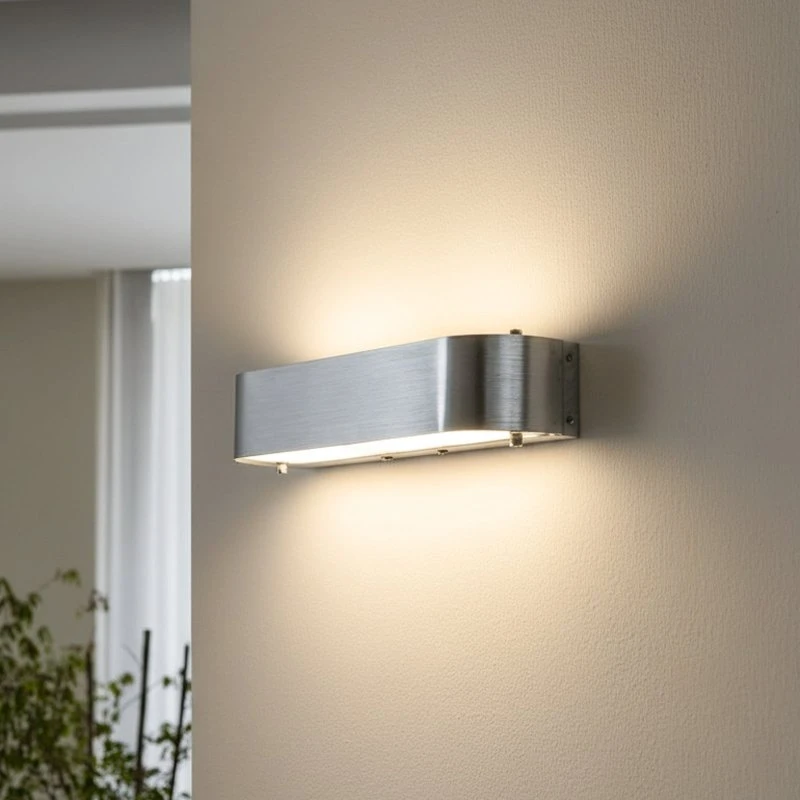 Lindby Aplique de Pared Nika de Aluminio con Portalámpara E14