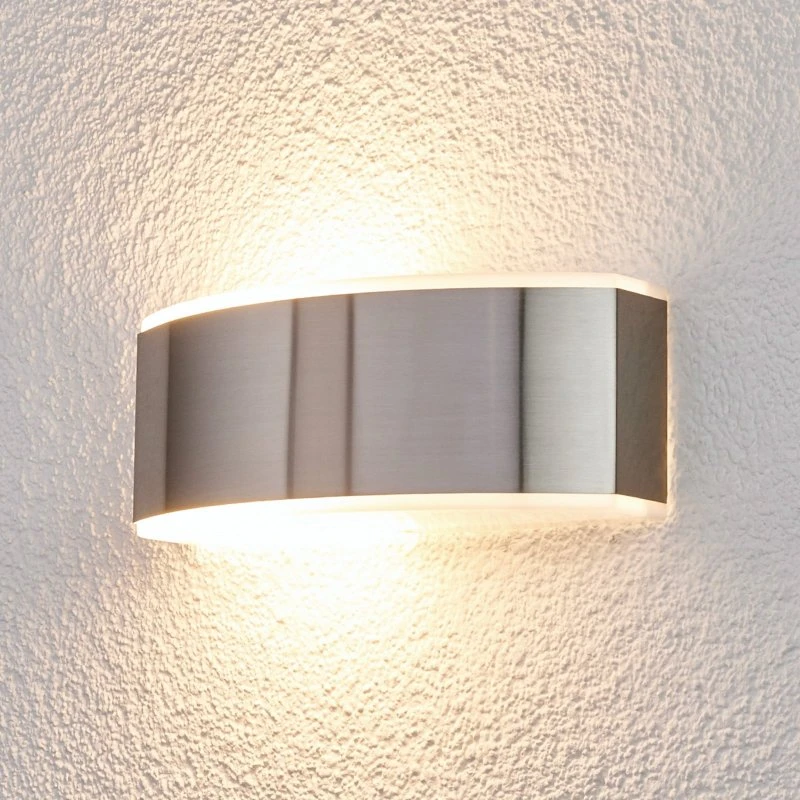 Lindby Aplique de Pared Pacon de Acero Inoxidable para Exterior
