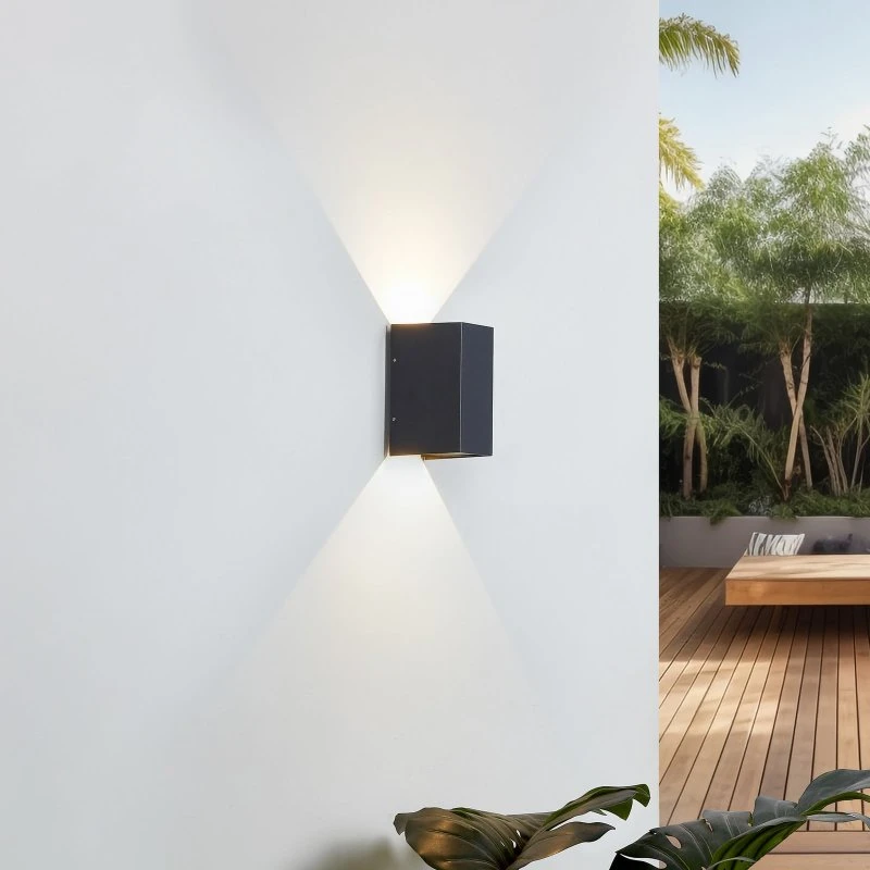 Lucande Aplique de Pared LED Kimian Antracita IP54