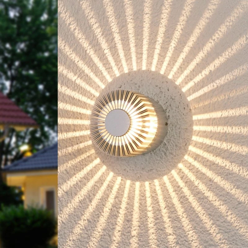 Lucande Lennias Aplique de Pared Exterior LED Aluminio Redondo