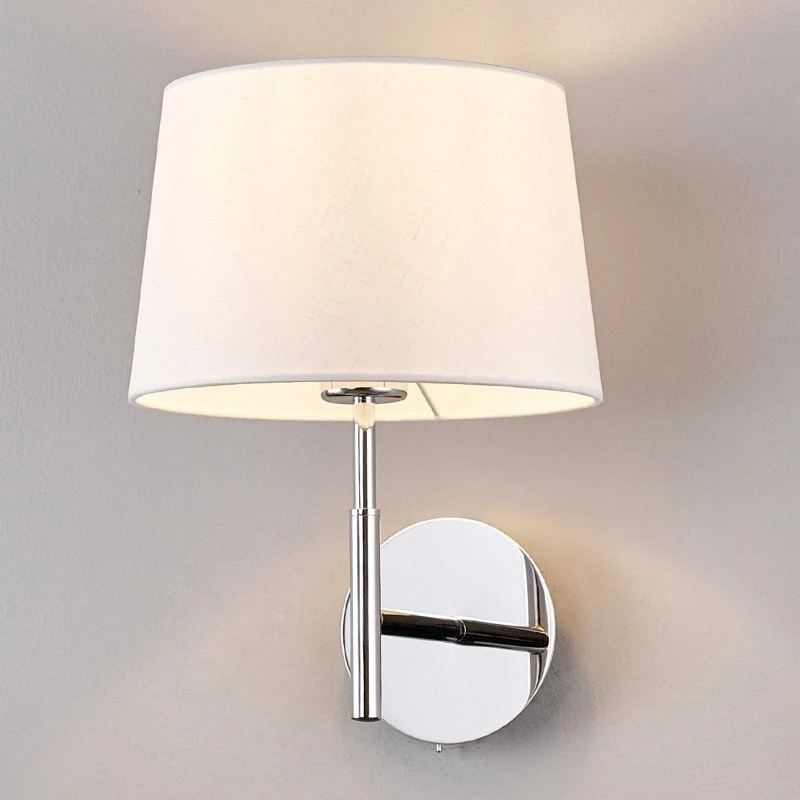 Lucande Aplique de Pared Dorothea Blanco y Cromo