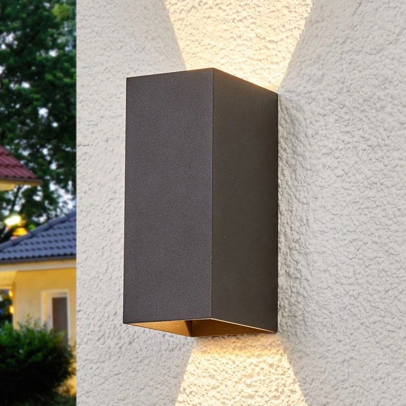 Lucande Mikka Aplique Exterior LED Antracita IP54