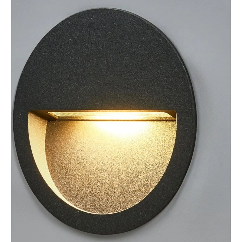 Lucande Loya Lámpara de Pared Exterior Empotrada Gris Oscuro