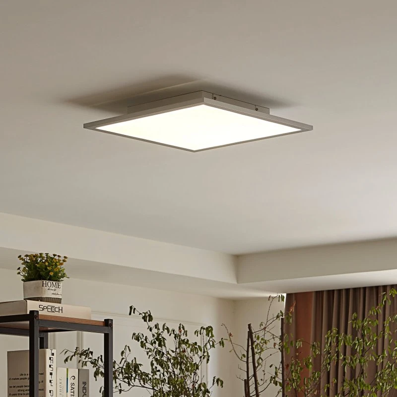 Lindby Livel Panel LED Cuadrado 4000K 40x40cm Plata