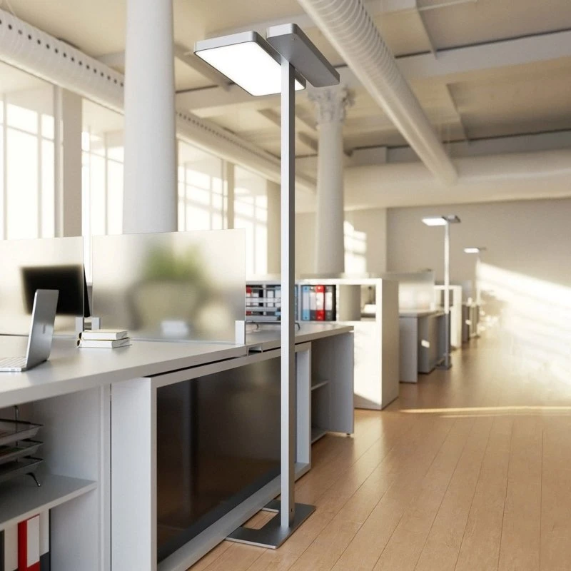 Arcchio Lámpara de Pie LED Aila Plata con Sensor de Luz y Movimiento