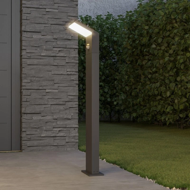 Yolena Lámpara de Jardín con Sensor H100 - Gris Oscuro/Antracita
