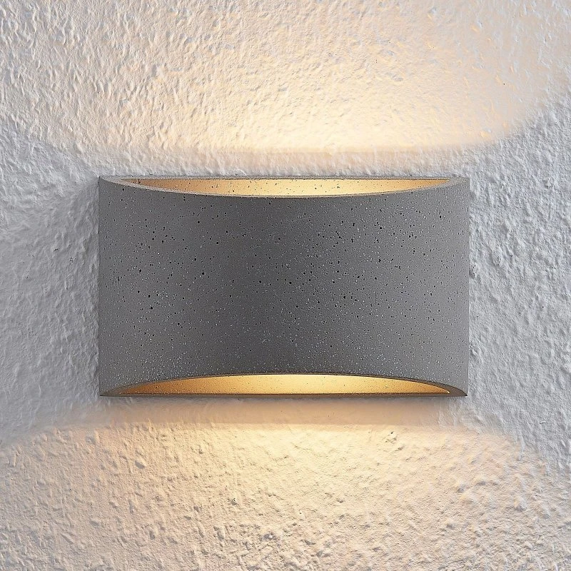 Lindby Edvin Aplique de Pared de Hormigón Gris - Diseño Moderno