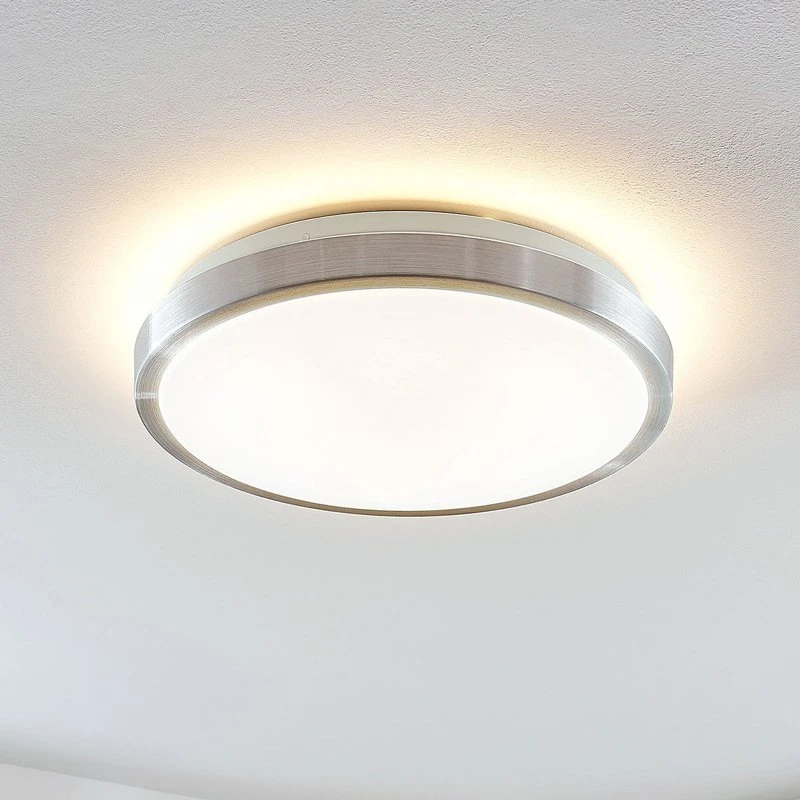 Lindby Emelie Lámpara de Techo LED Redonda de Aluminio Ø35 cm