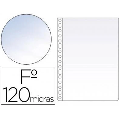 Esselte Funda Multitaladro Folio 120μ Cristal 100 ud