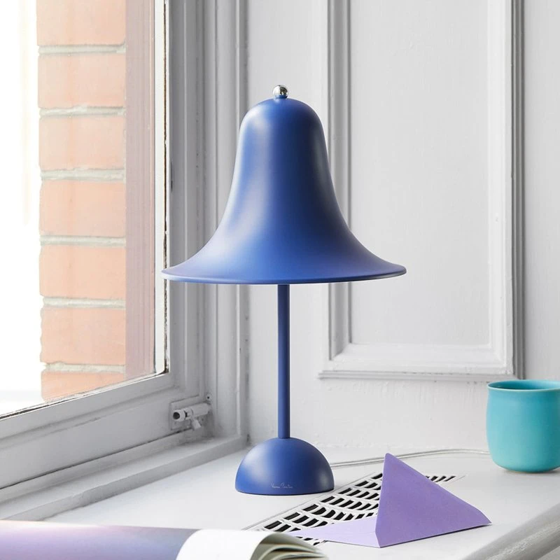 Verpan Pantop Lámpara de Mesa Azul Mate