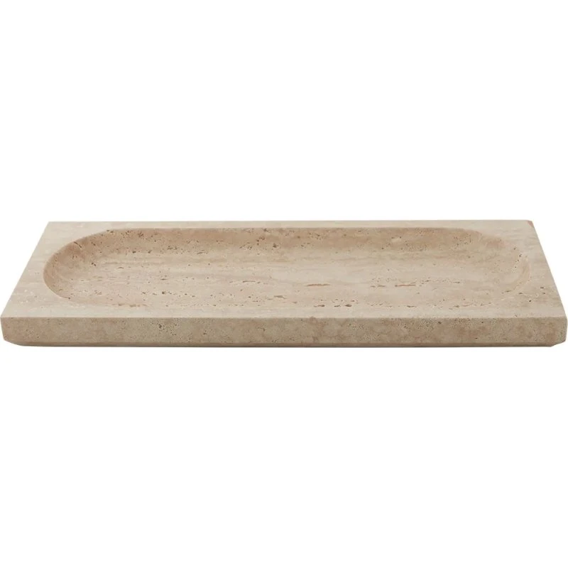 AYTM Bol Regina de Travertino, 40x16 cm, Beige