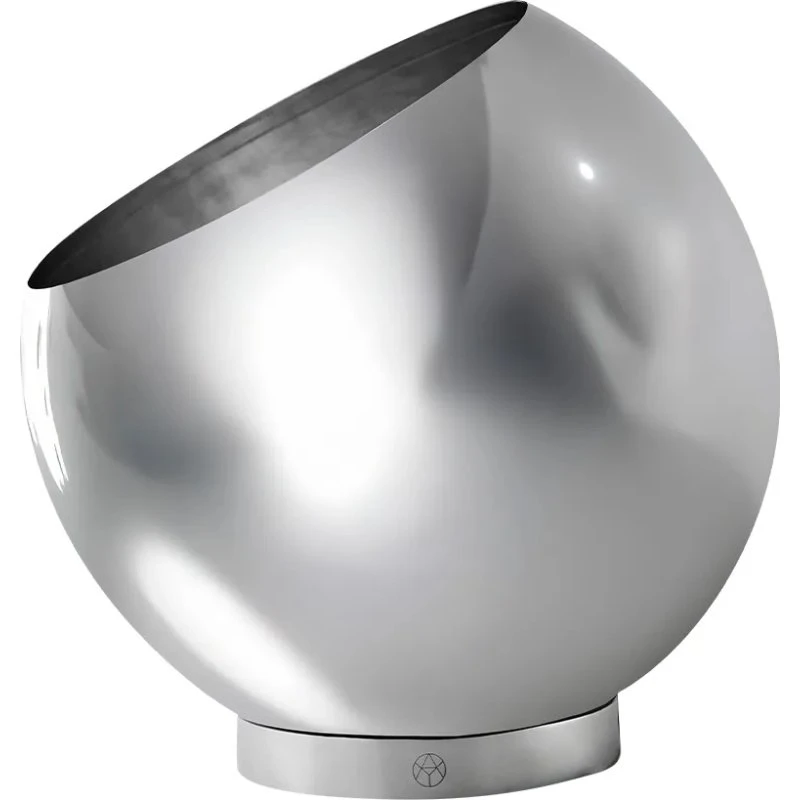 AYTM Maceta Globe de acero inoxidable, Ø 21 cm, plateada