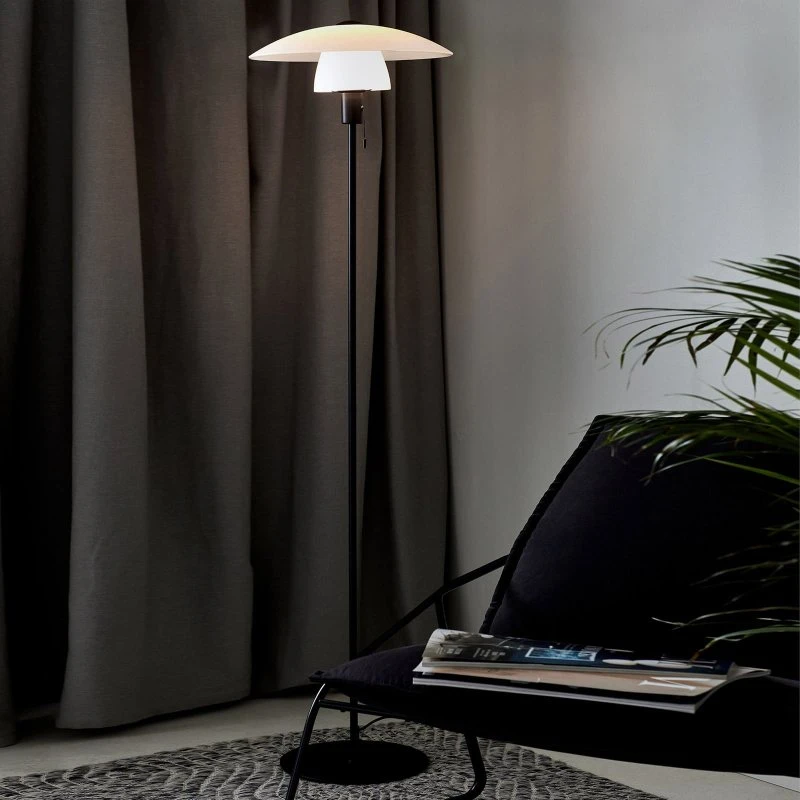 Nordlux Lámpara de Pie Verona con Pantalla de Vidrio Opal