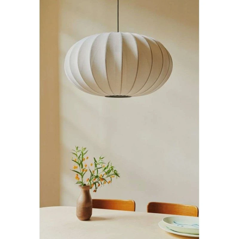 Made By Hand Knit-Wit 76 Lámpara Colgante Oval Pearl White