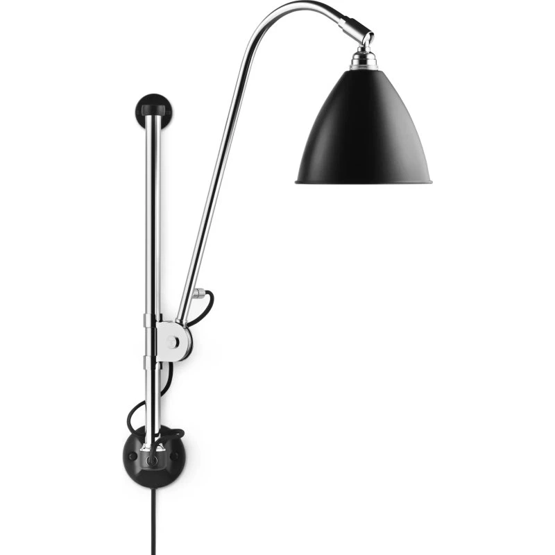GUBI Aplique de pared Bestlite BL5 Negro-cromo
