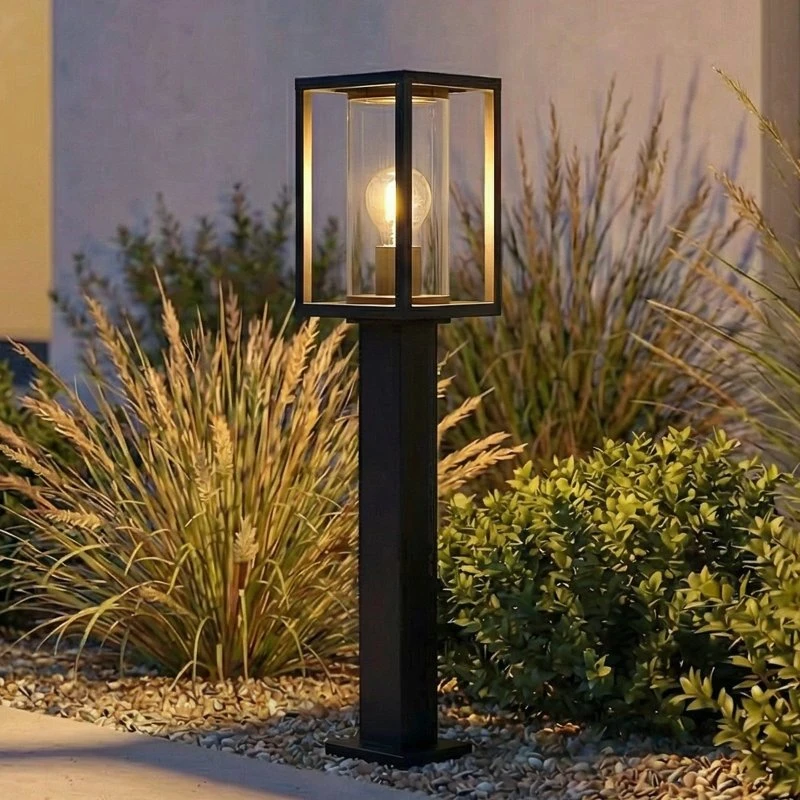 Lucande Lámpara de Jardín Ferda H60 Graphite - Bolardo de Aluminio