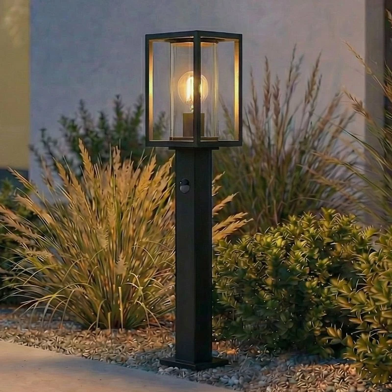 Lucande Ferda Bolardo Luminoso con Sensor, 60 cm, Antracita, IP44