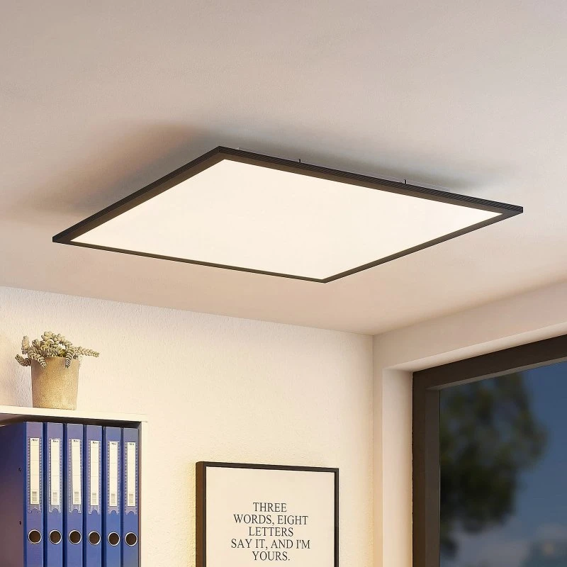 Lindby Nelios Lámpara de Techo LED 4000K 62x62 Negro