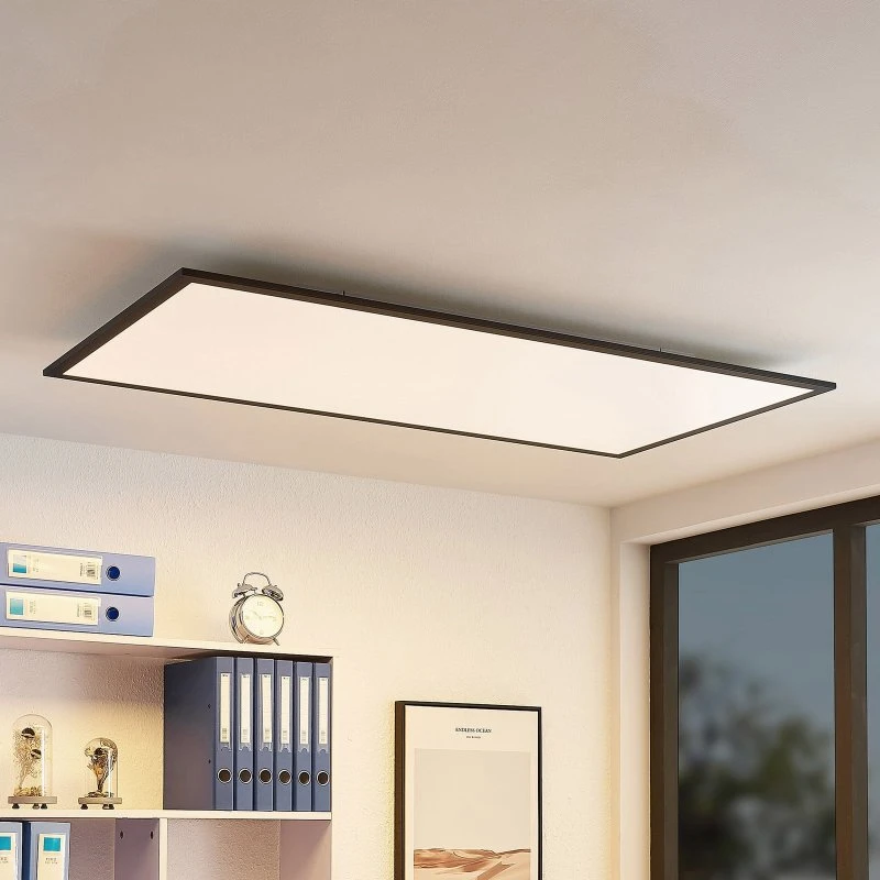 Lindby Nelios Lámpara de Techo LED 120x60cm 4000K Negro