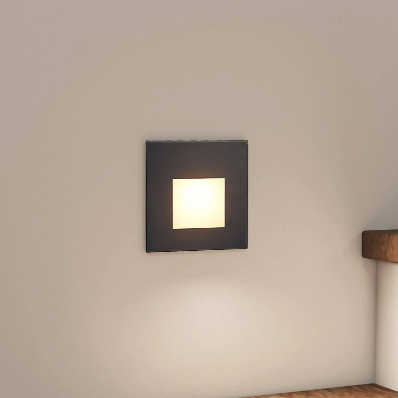 Arcchio Vexi Square LED CCT Black - Aplique de Pared Empotrado