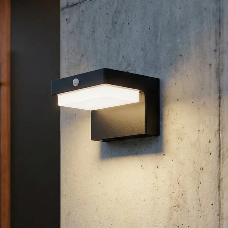 Lindby Eleazer Aplique de Pared Solar LED con Sensor y Atenuador Negro