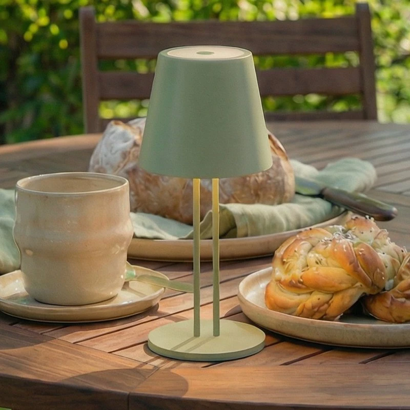 Lindby Janea Twin Lámpara de Mesa Portátil LED Verde IP54