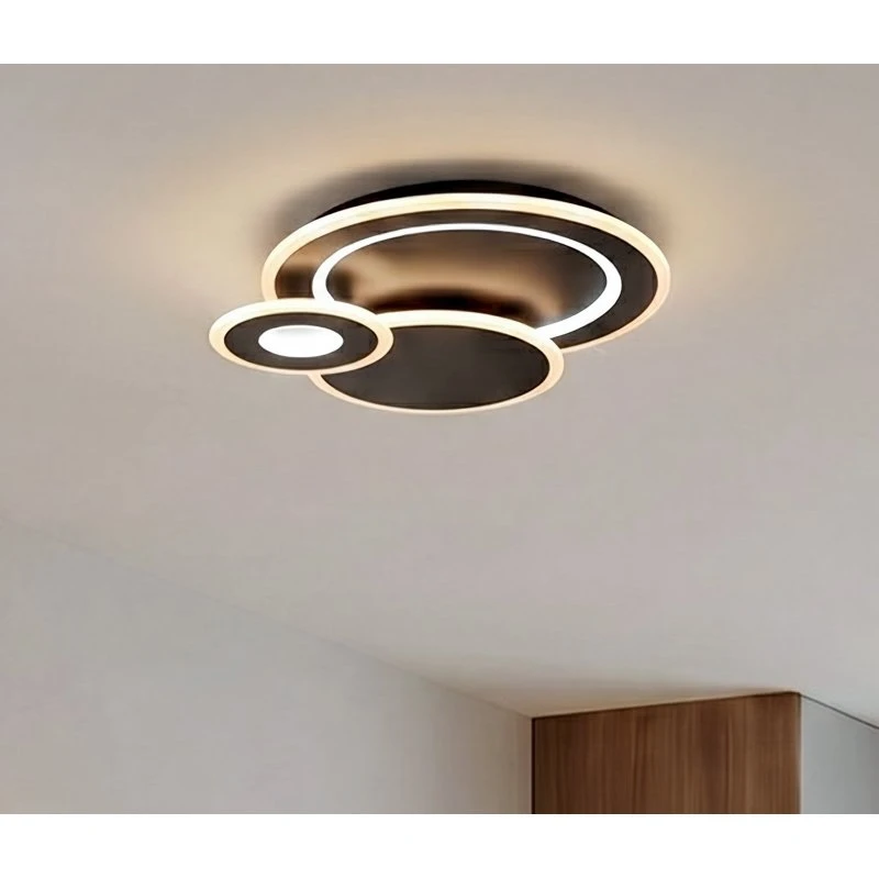 Lámpara LED de techo Briar Lindby - Negro, con Control Remoto y CCT