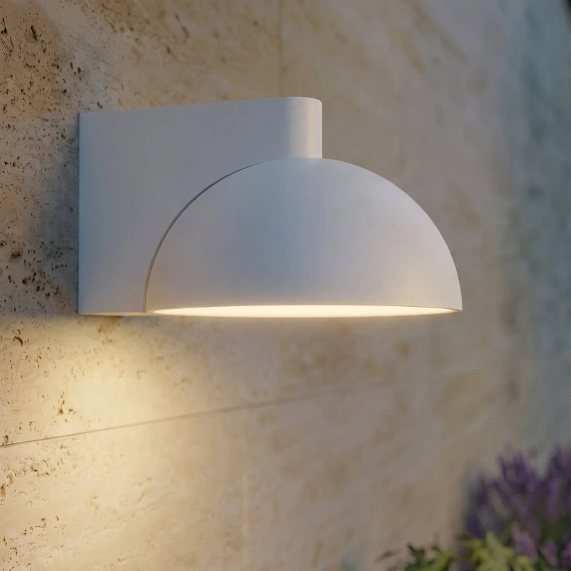 Lucande Velira Aplique LED Exterior Gris Claro IP54